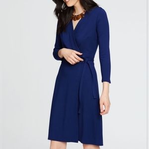 ANN TAYLOR | Navy Wrap Dress